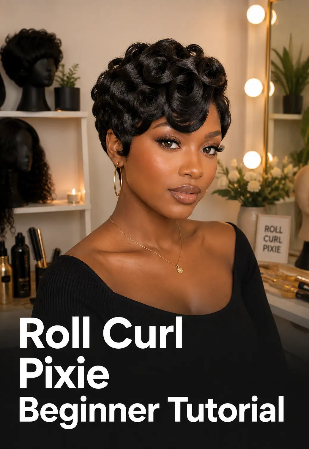 Roll Curl Pixie Beginner Tutorial