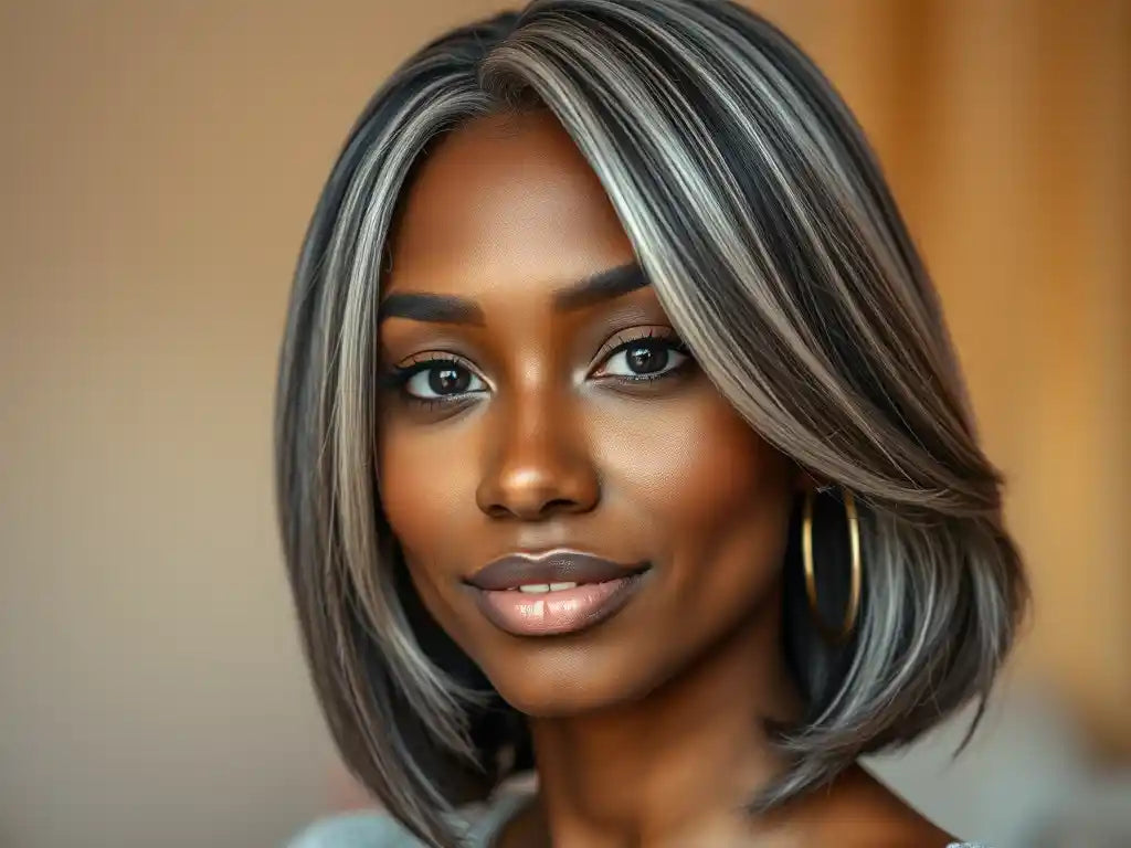 gray hair with lowlight