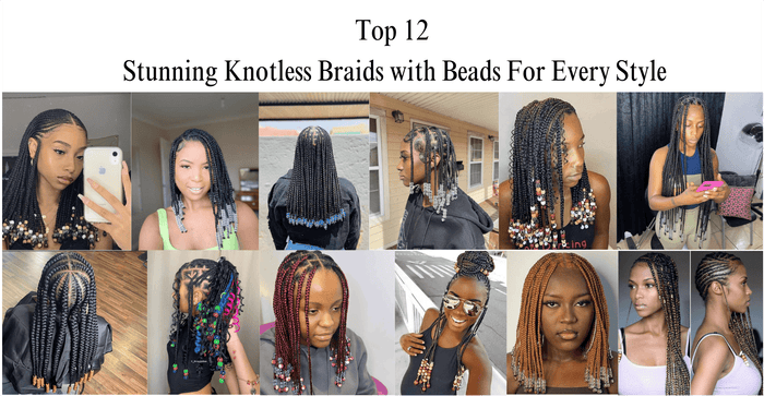 Knotless Braids with Beads 