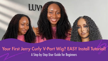 Jerry Curly V Part Natural Scalp Glueless Long Wig: Users Guide