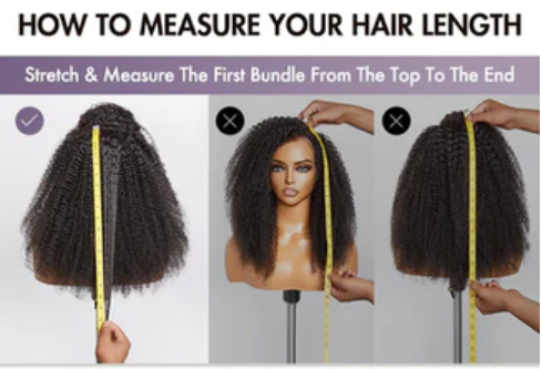 how to measure the length of the wig
