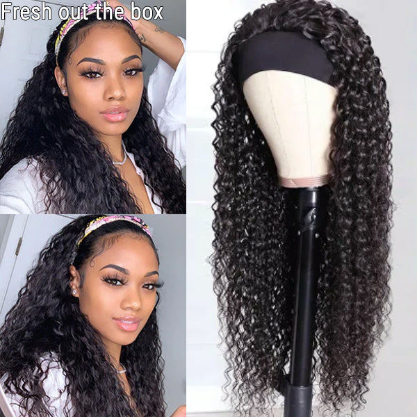 Luvme wet and wavy water wave headband wig with long, glueless design, styled with loose waves and a comfortable headband.
