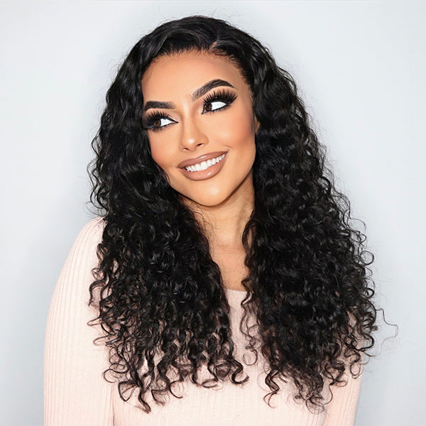 Loose Water Wave 13X4 Frontal HD Lace Side Part Long Wig 100% Human Hair-02