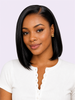 Luvme Hair PreMax Super Natural Hairline 13x4 Frontal Lace Human Hair Short Bob Wig with Silky Blunt Cut and Glueless Fit