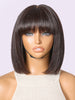 Luvme Put On and Go Realistic Yaki Straight Bob lace wig with bangs, 100% human hair, minimalist design, glueless application