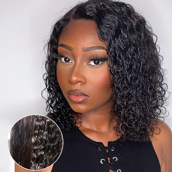 Weekly Special | Wet and Wavy 5x5 Closure Pre-Cut Lace Water Wave Wig Glueless Side Part Human Hair Wig Breathable Cap-03