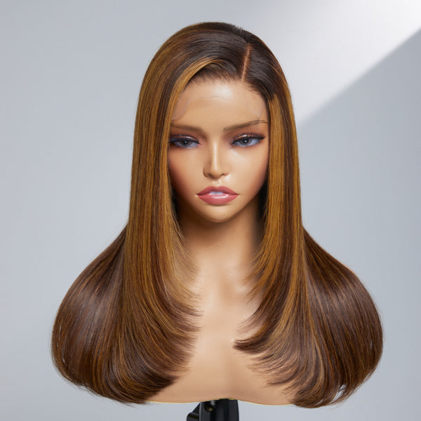 Limited Design | Saletta Sparkle Galaxy Layered Cut Glueless 5x5 Closure HD Lace Wig Pre-bleached-01