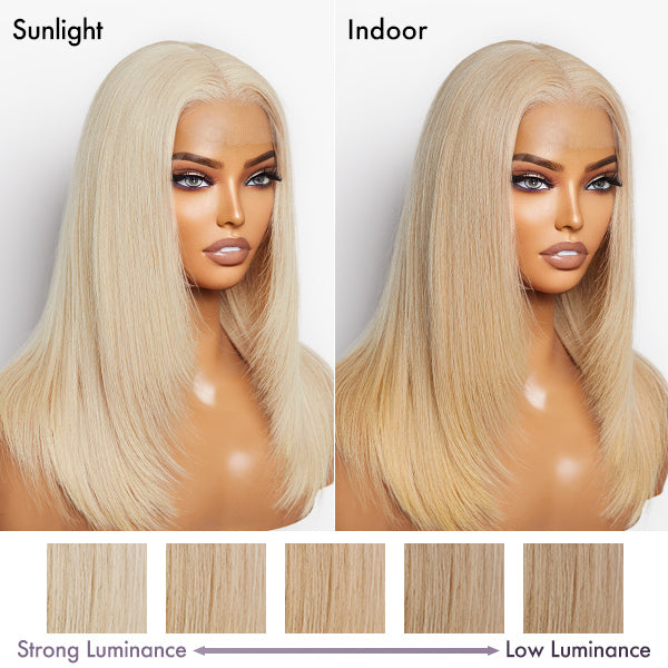 Blonde 613 Layered Cut Glueless 5x5 Closure HD Lace Wig 100% Virgin Human Hair-06