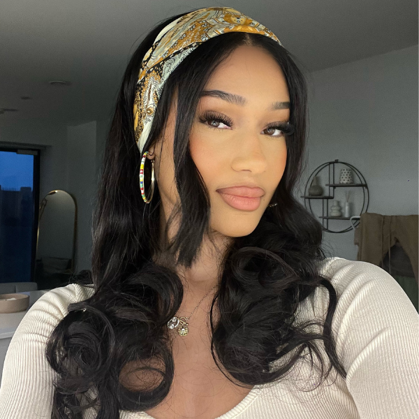 Natural Black Loose Wave Minimalist HD Lace Glueless Long Wig with Bangs - US ONLY-03