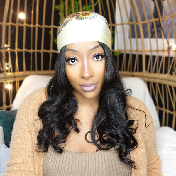 Natural Black Loose Wave Minimalist HD Lace Glueless Long Wig with Bangs - US ONLY-02