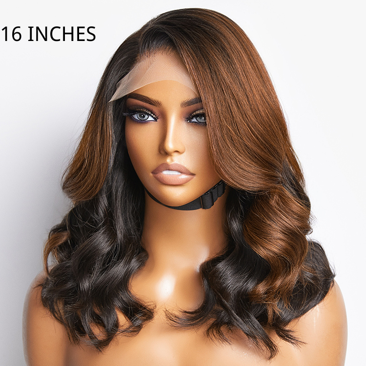 Luvme Hair 180% Density | Trendy Brown with Black Peekaboo Loose Wave Glueless 5x5 Closure Lace Wig - US Only-07