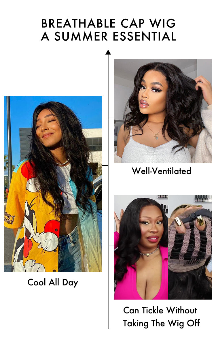 Breathable Cap Loose Body Wave Glueless 5x5 Upgraded Lace Front Mid Part Long Wig - US Only-02
