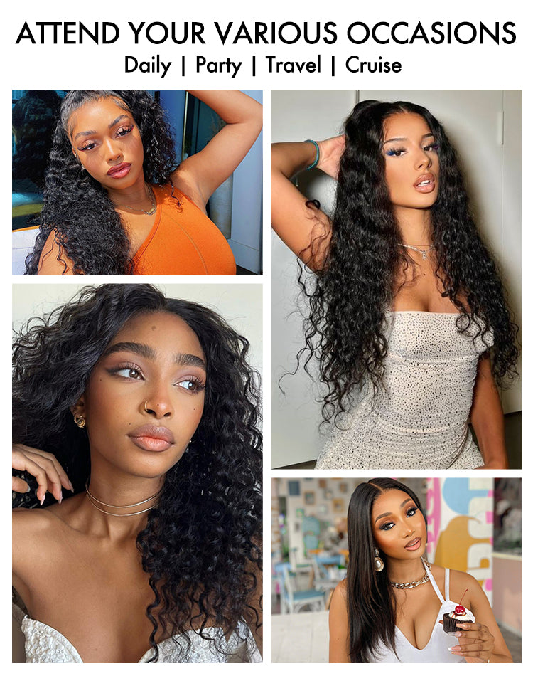 Luvme Hair 180% Density | Magical Wet And Wavy Glueless 5x5 Closure HD Lace Wig Breathable Cap-03