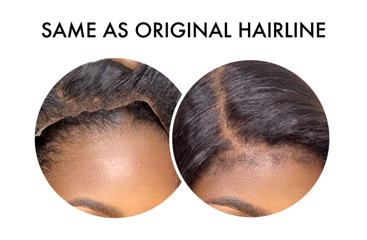4C Edges | Kinky Edges Black to Brown Ombre Kinky Straight 5x5 Closure Lace Glueless Side Part Long Wig- US ONLY-02