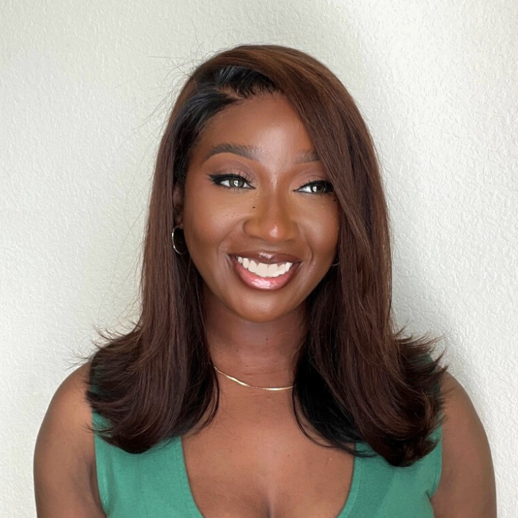 Brown with Black Peekaboo Loose Body Wave Glueless 5x5 Closure Lace Wig-07