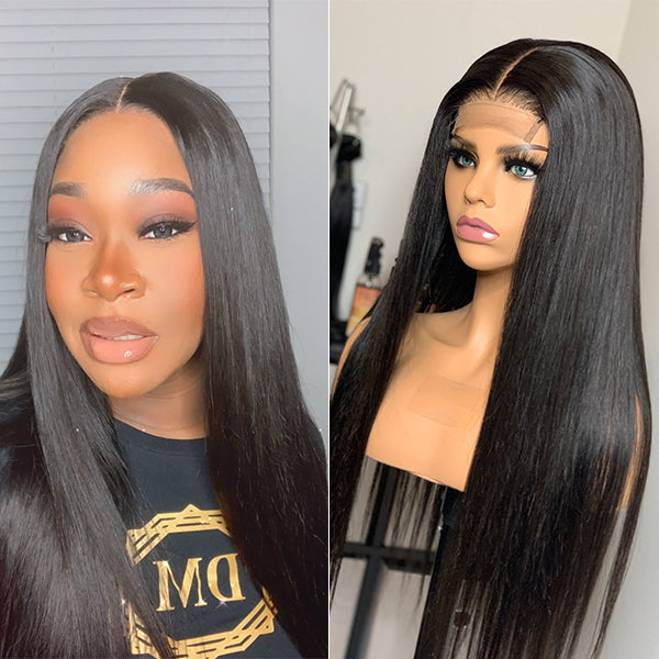 Luvme Hair glueless silky blunt cut 4x4 closure bob wig with natural hair texture, perfect for beginners, upgraded 2.0 version.