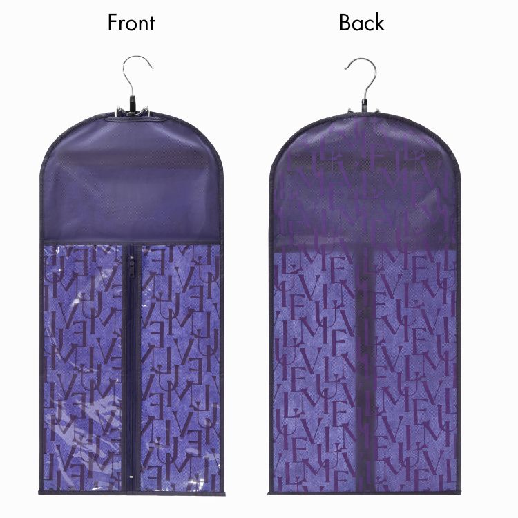 1pc/2pcs Portable Hair Extension Storage Wig Bags with Anti-slip Wooden Hanger & Transparent Zip Up Closure, M/L Sizes-05