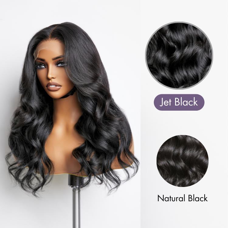 Referral Only | Jet Black Loose Body Wave Glueless 5x5 Closure Lace Wig 100% Human Hair-05