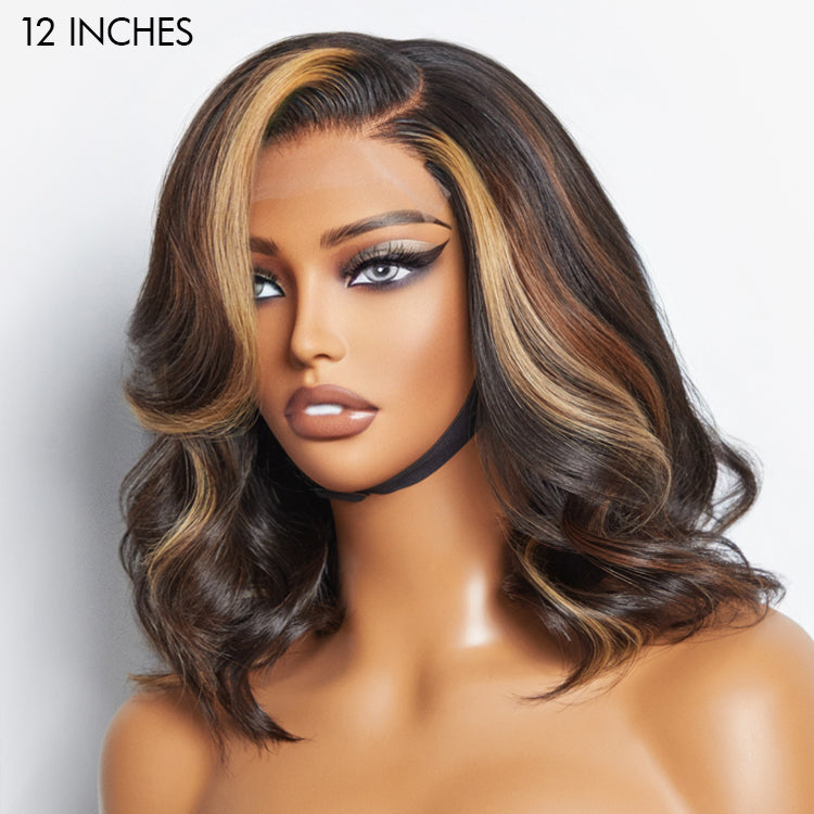 Limited Design | Brown Blonde Combo Highlight Loose Wave Glueless 5x5 Closure HD Lace Wig-05