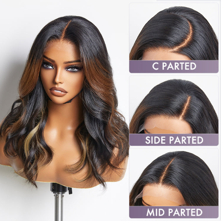 Combo Highlight Loose Wave Glueless 5x5 Closure HD Lace Wig | Large & Small Cap Size-02