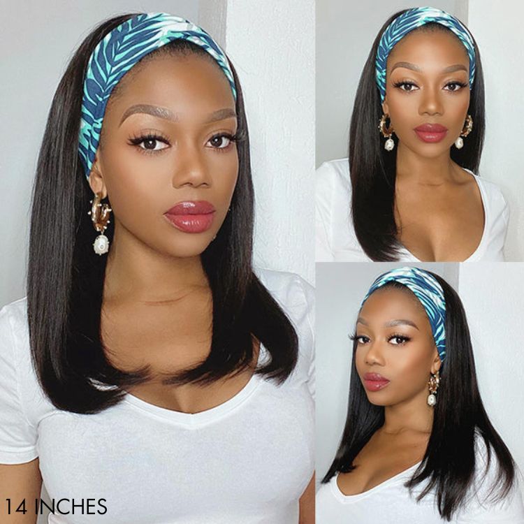 Put On & Go Silky Straight Headband Wig Beginner Friendly 100% Human Hair (Get Free Trendy Headbands) - US ONLY-11