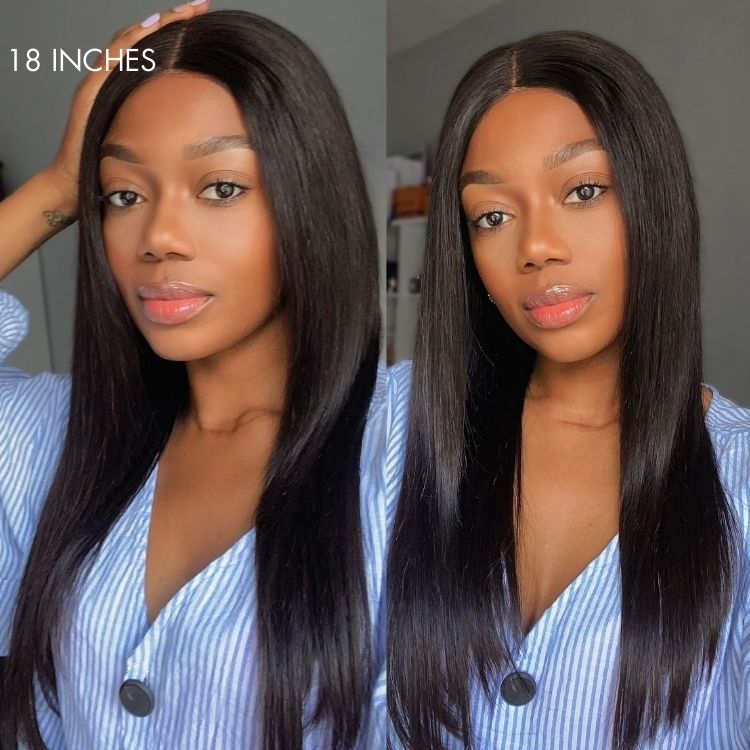 Effortless Straight 4x4 Closure Lace Glueless Mid Part Long Wig 100% Human Hair -US Only-06