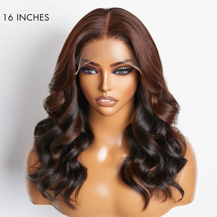 Peekaboo Bronze Brown Loose Body Wave Glueless 5x5 Closure HD Lace Wig | Large & Small Cap Size-02