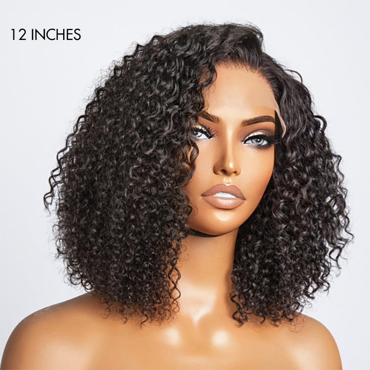 Breathable Cap Afro Curly Left C Part Glueless 5x5 Closure Lace Wig Beginner Friendly - US ONLY-08