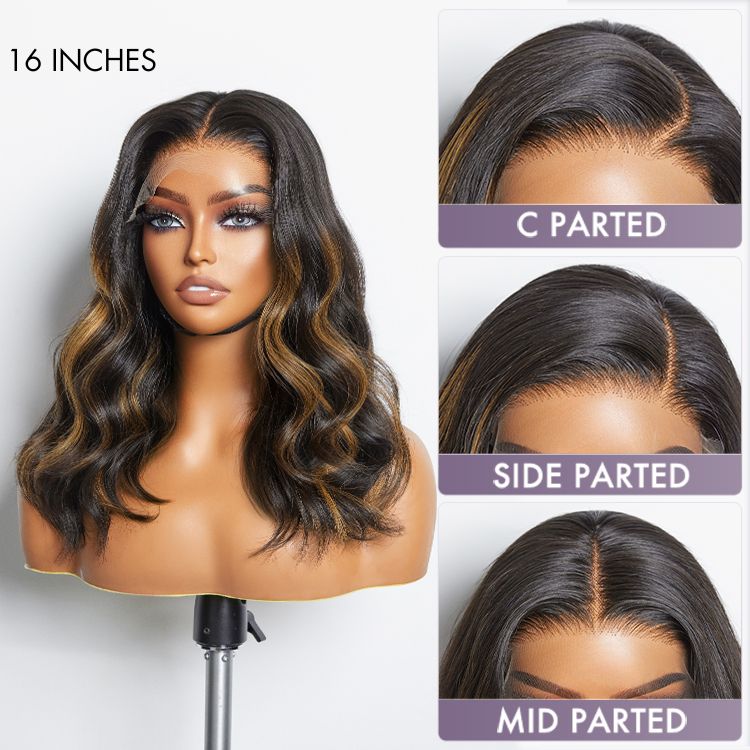 Blonde Piece Highlights Loose Wave Glueless 5x5 Closure HD Lace Wig | Large & Small Cap Size-05