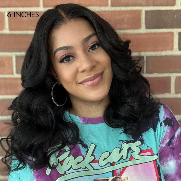 Breathable Cap Loose Body Wave Glueless 5x5 Upgraded Lace Front Mid Part Long Wig - US Only-09