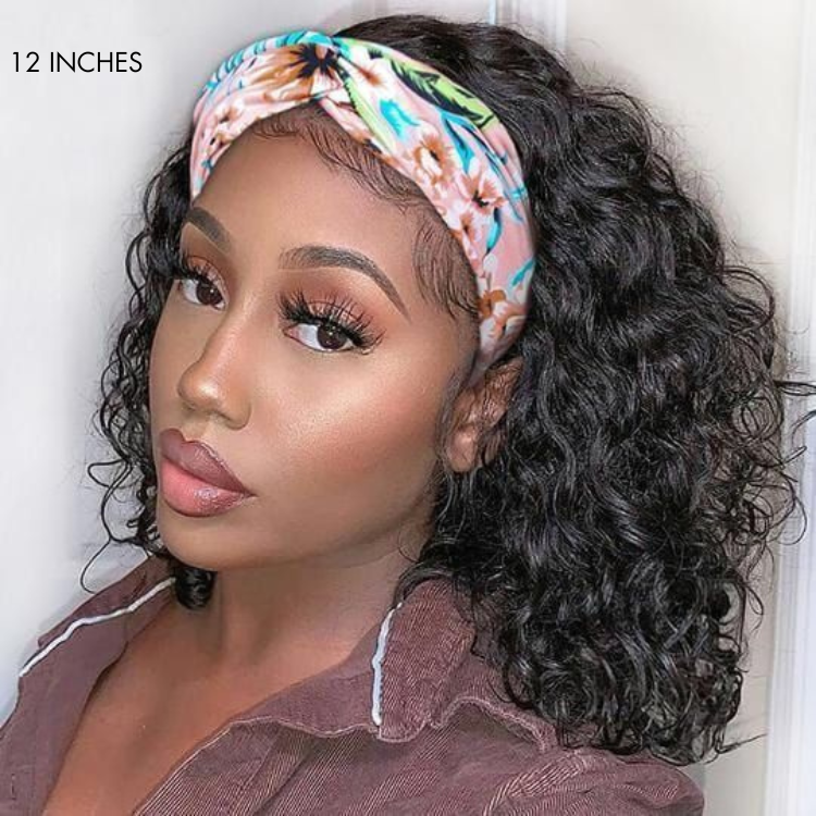 Natural Black Loose Deep Wave Glueless Headband Wig 100% Human Hair (Get Free Trendy Headbands) - US Only-11