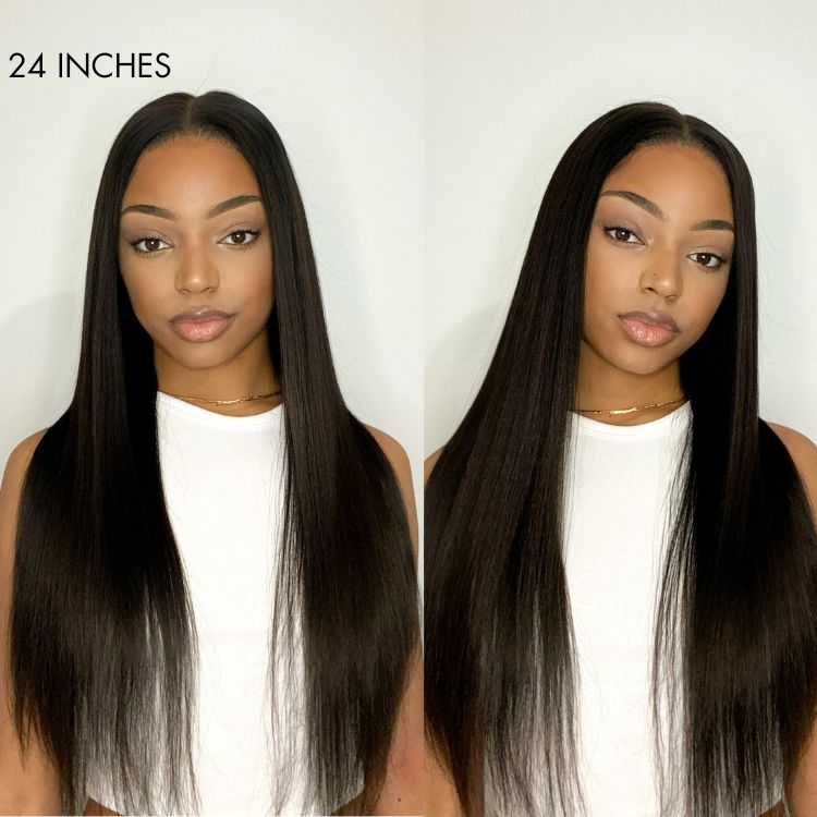 Silky Straight U Part Quick & Easy Affordable 100% Human Hair Wig-06