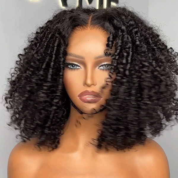 Crazy Wednesday | Gorgeous Natural Coily Curl Glueless 5x5 Closure HD Transparent Lace Wig Breathable Cap