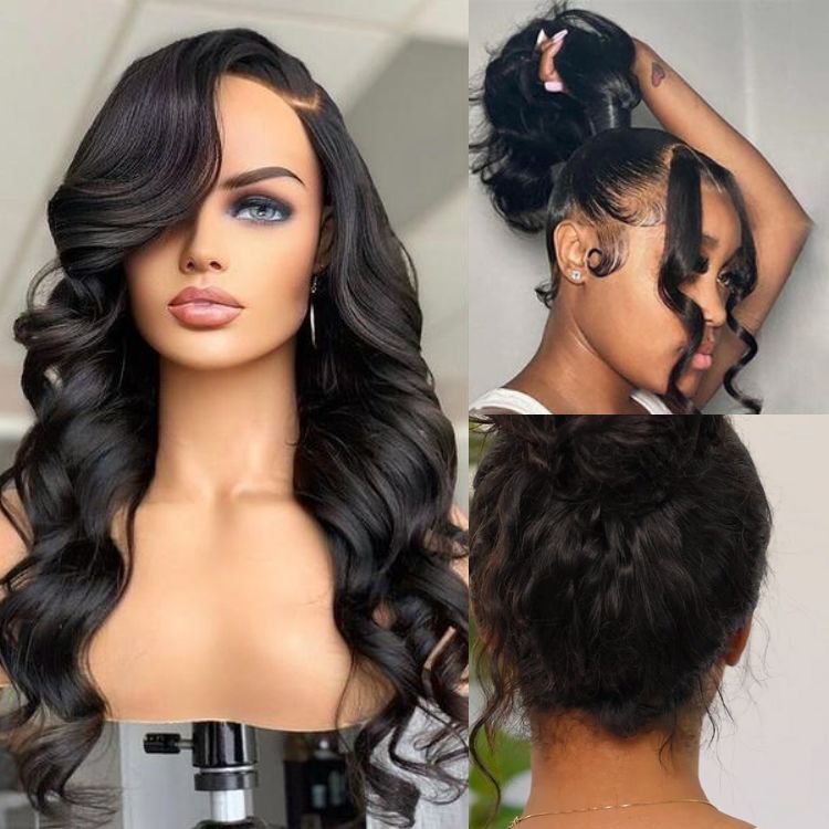 360 Lace wig 180% Density Pre-Plucked Human Hair (Body Wave  display picture 1