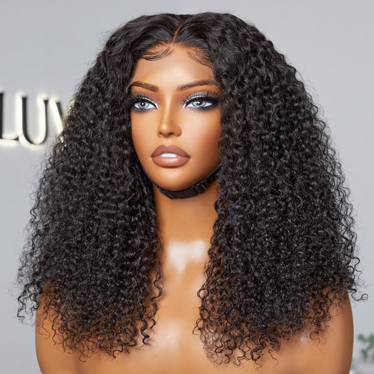 Breathable Cap Afro Curly Left C Part Glueless 5x5 Closure Lace Wig Beginner Friendly - US ONLY-01
