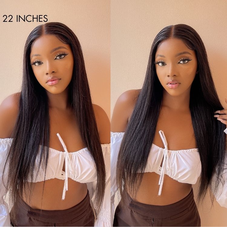 Effortless Straight 4x4 Closure Lace Glueless Mid Part Long Wig 100% Human Hair -US Only-03