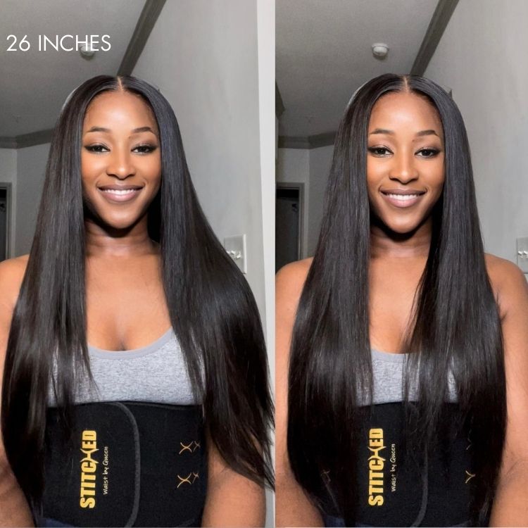 Effortless Straight 4x4 Closure Lace Glueless Mid Part Long Wig 100% Human Hair -US Only-06