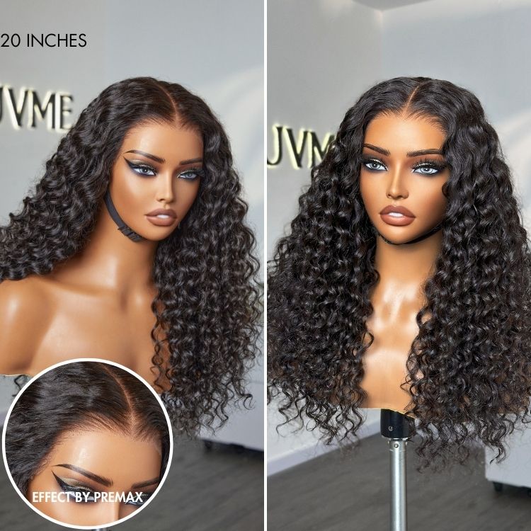 PreMax Wigs | Ear to Ear Super Natural Hairline Deep Wave Glueless 5x5 Upgraded Lace Front Long Curly Wig Pre-Cut Lace-17