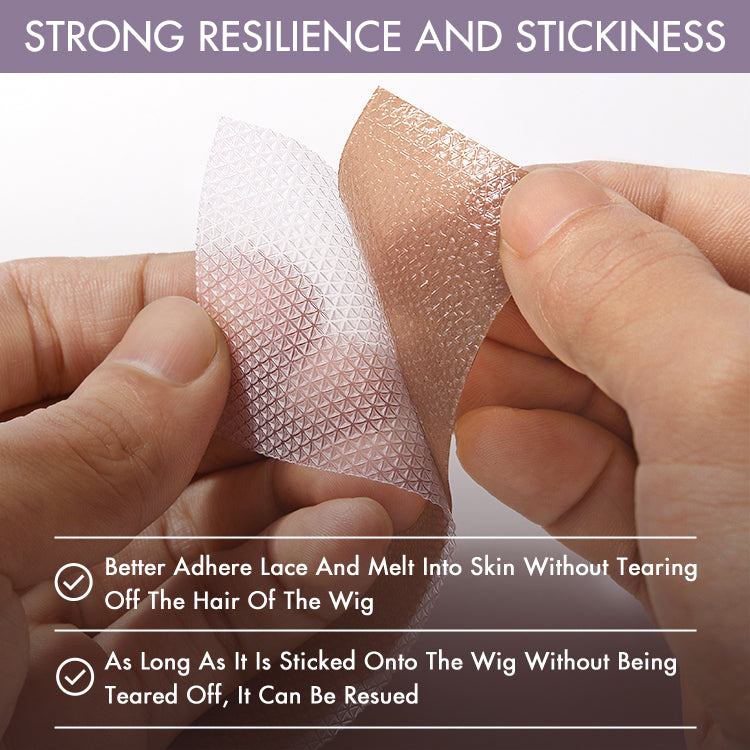8pcs Luvme Hair Fake Scalp Tape for wigs, invisible knots and grids eraser, add-on hair accessory for secure wig installation