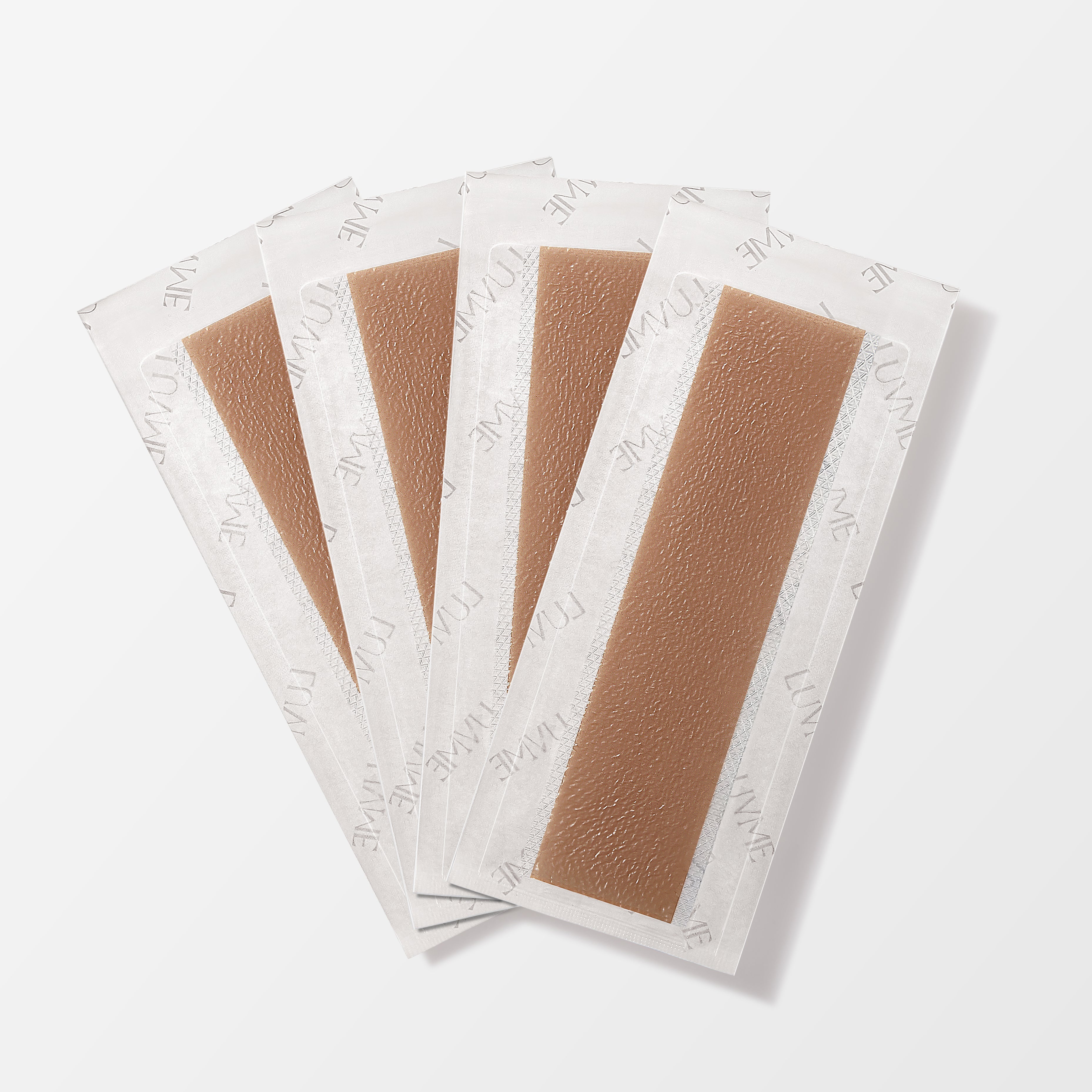 Luvme Hair 8-piece fake scalp tape for wigs, featuring invisible knots and grids, with an eraser for secure wig attachment.