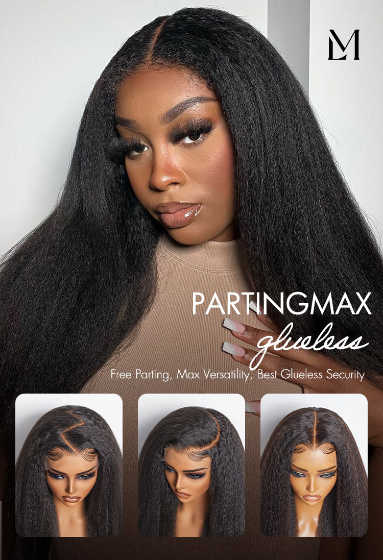 Luvme Hair PartingMax Glueless Wig 180% Density Kinky Straight 7x6 Closure HD Lace Wig Ready to Go-01
