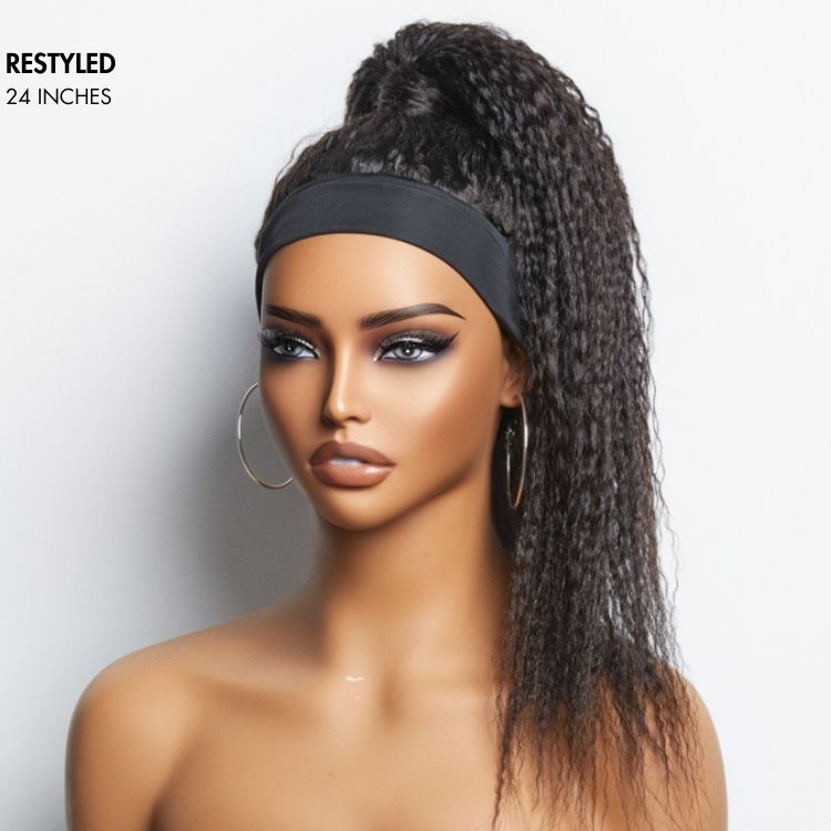 Exclusive Discount | Throw On & Go Dreadlock Style Glueless Long Headband Wig 100% Human Hair (Get Free Trendy Headbands)