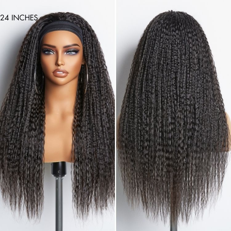 Exclusive Discount | Throw On & Go Dreadlock Style Glueless Long Headband Wig 100% Human Hair (Get Free Trendy Headbands)