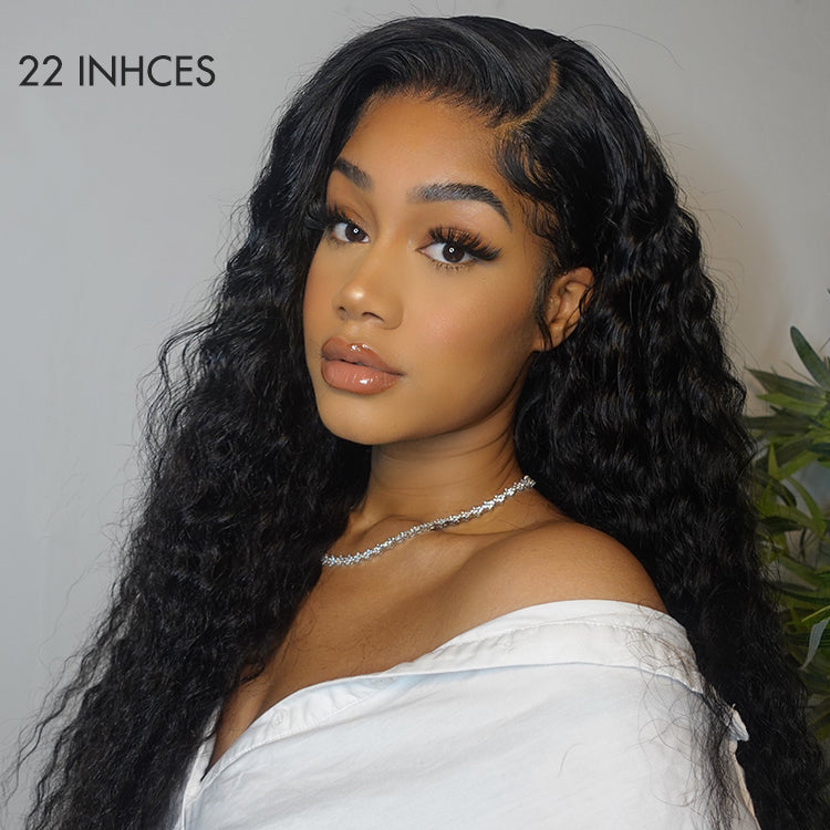 Luvme Hair Super Bohemian Curly 5x5 Closure Wig with HD lace, glueless design, left C part, ready-to-wear for natural look