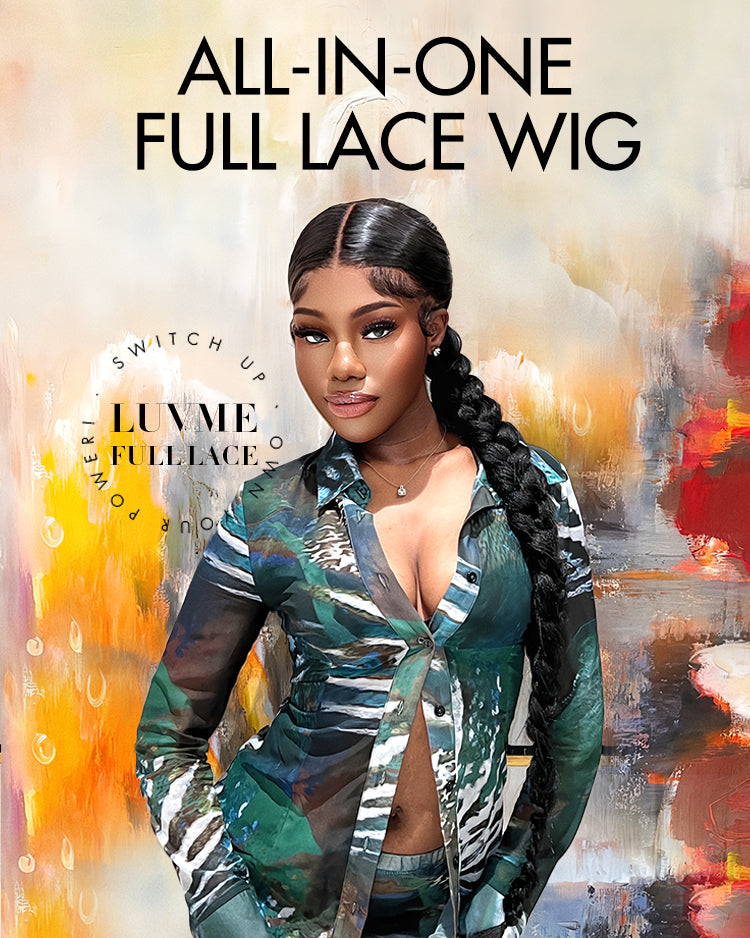 Luvme Hair Full Lace Classy Natural Black Body WaveFree Parting Half Up Half Down Wig Invisi Drawstring Cap Pre-cut Lace-19