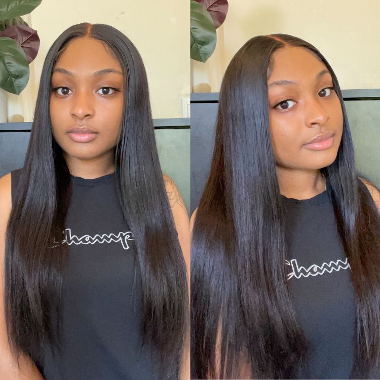 Upgraded Brazilian Hair | 3 Bundles with 5x5 HD Lace Closure Virgin Straight Hair-05