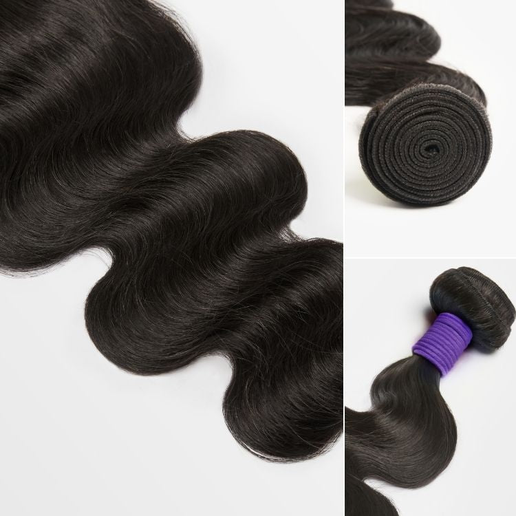 Straight Brazilian human hair bundle by Luvme Hair, 100% virgin Brazilian hair with a smooth, natural finish.