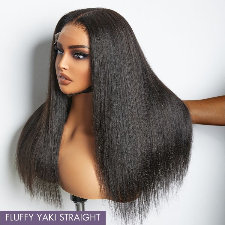 Points Plus Money | Luvme Hair Yaki Straight 5x5 Closure HD Lace Glueless Long Wig 100% Human Hair | Large & Small Cap Size-06