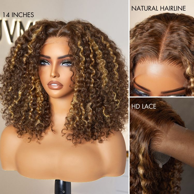 Exclusive Discount | Go Natural Ease | Soft Kinky Curly Glueless 5x5 Closure HD Lace Wig Ready To Go