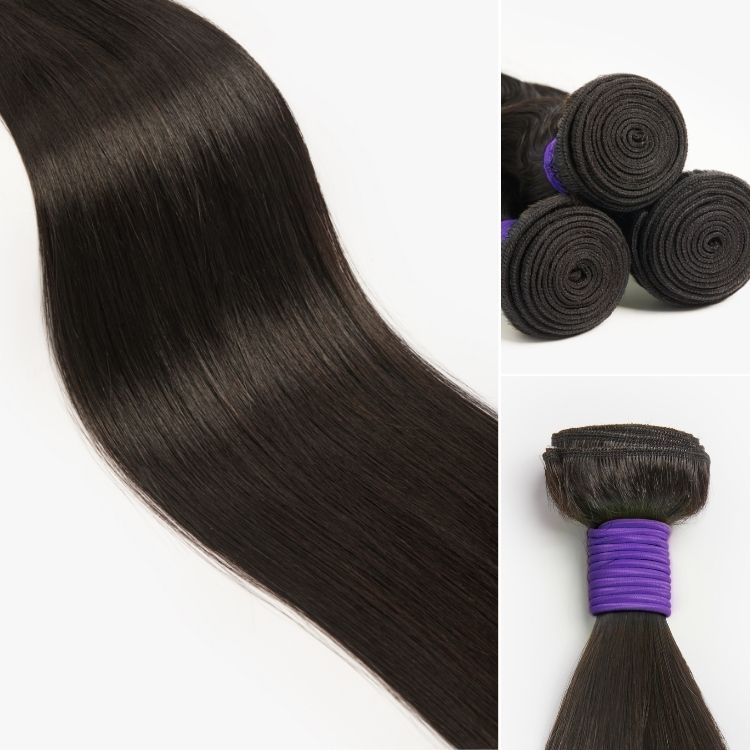 Upgraded Brazilian Hair | 3 Bundles with 5x5 HD Lace Closure Virgin Straight Hair-07